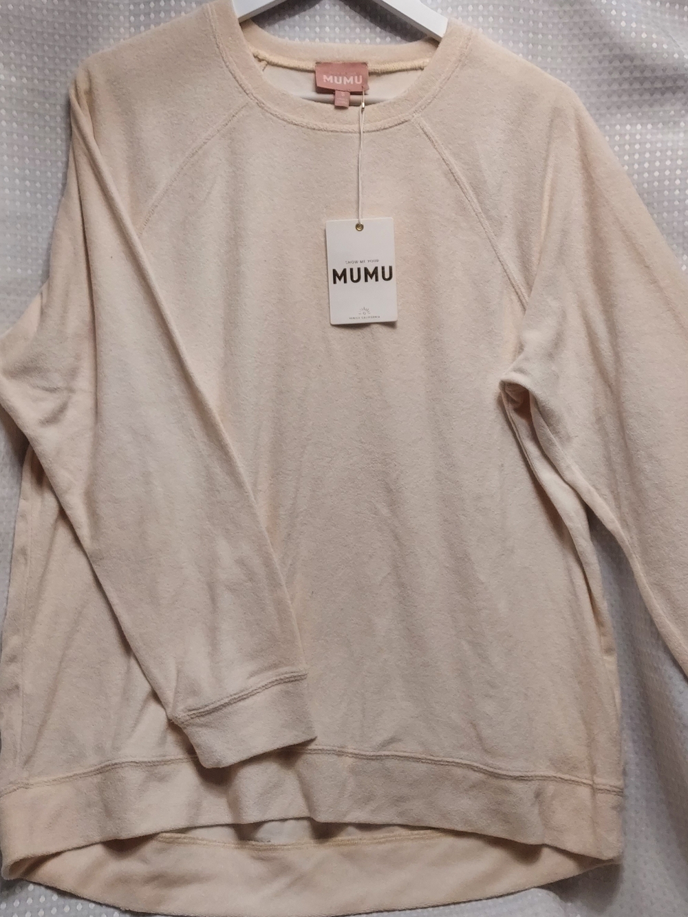 Mumu Women's Cream Pullover Oversize Sweater
